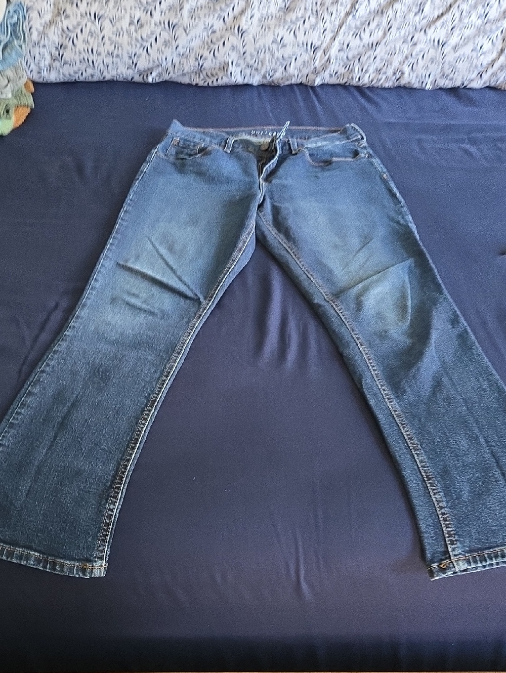 Mott And Bow Blue Mid Rise Boyfriend Denim Jeans